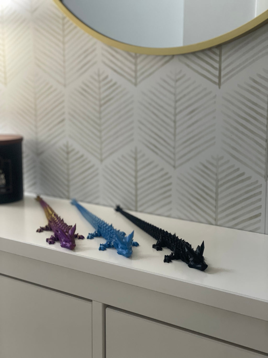 Mini articulated crystal fantasy dragon