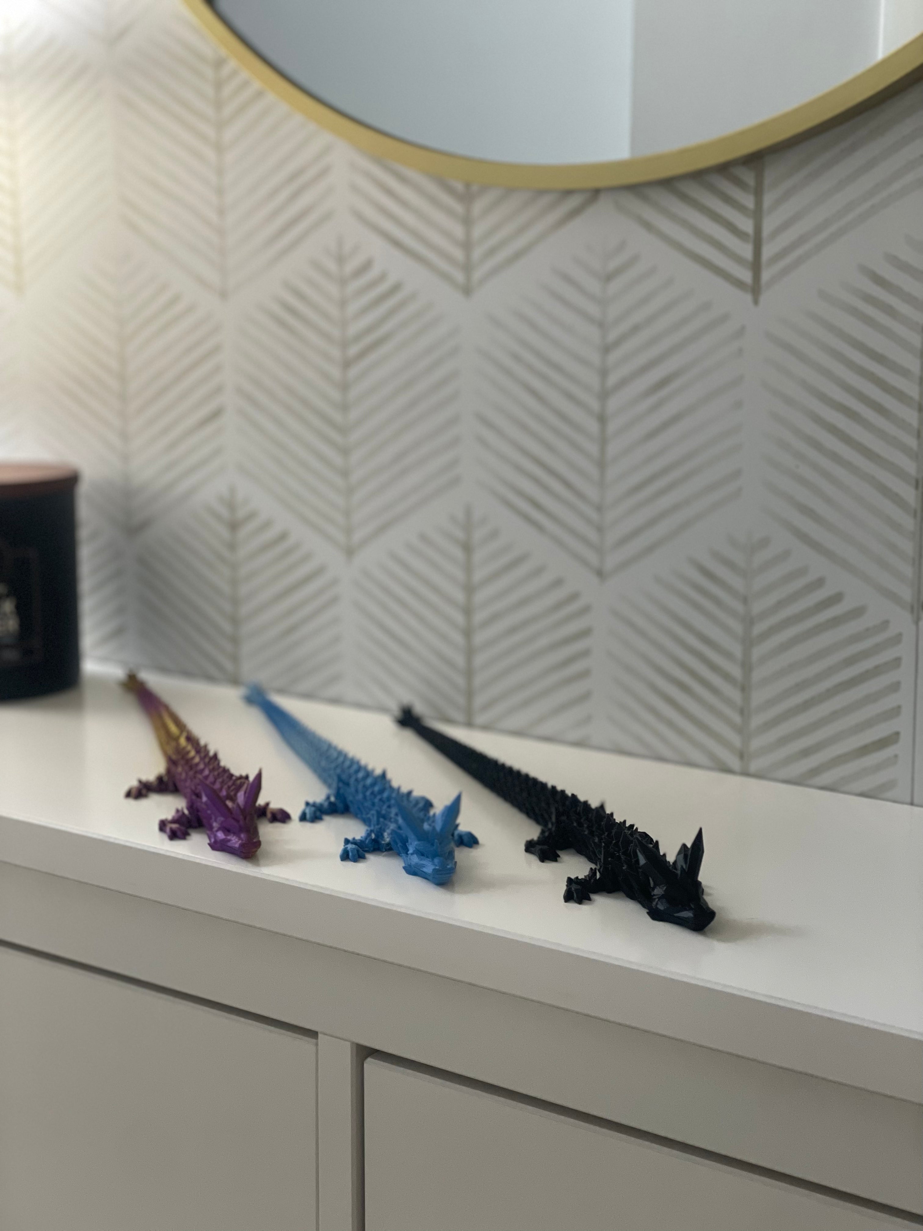 Mini articulated crystal fantasy dragon